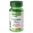 thumbnail image 1 of NATURE'S BOUNTY L-Lysine, 1000 mg, Helps Reduces Recurrence of Herpes Simplex Virus (Cold Sores), Source Of an essential Amino Acid, Helps in Collagen Formation, 60 Tablets, 1 of 6