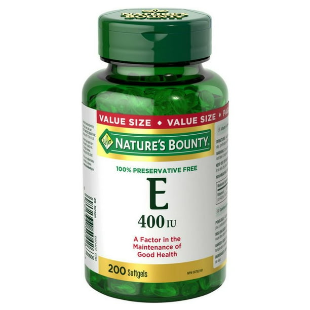 Nature's Bounty Vitamine E 400 IU format économique 200 gélules