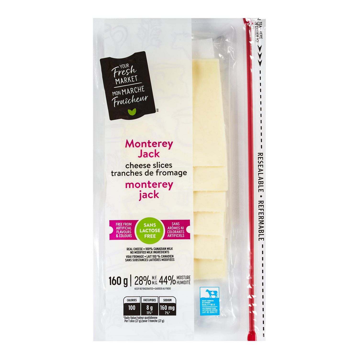 Your Fresh Market Monterey Jack Cheese Slices