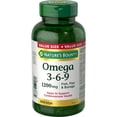thumbnail image 1 of NATURE'S BOUNTY Omega 3-6-9 Fish, Flax & Borage, 1200 mg, Contains Omega-3 Fatty Acids, EPA, DHA, Helps Support Cardiovascular & Cognitive Health, Supports Brain Function, Value Size, Softgels 200.0 count, 1 of 6