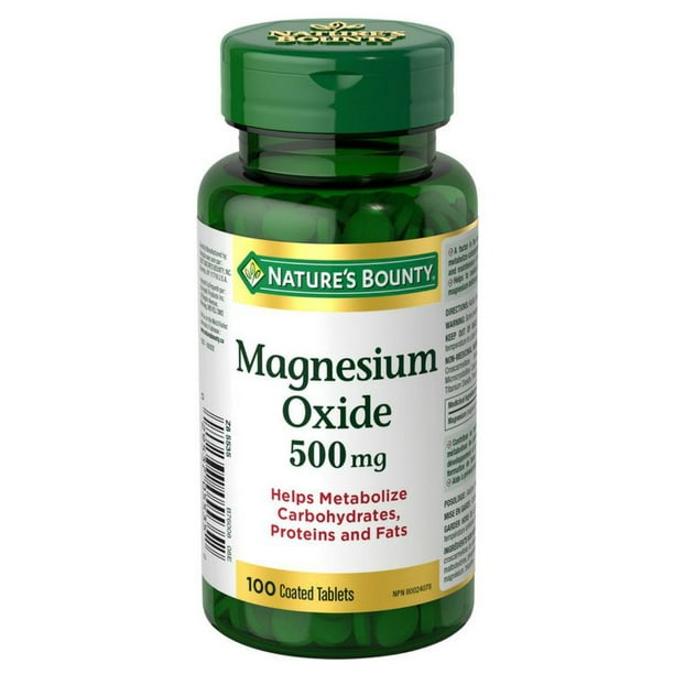 Nature's Bounty Oxyde de Magnésium 100 comprimés