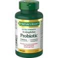 thumbnail image 1 of NATURE'S BOUNTY Extra Strength Acidophilus Probiotic, Lactobacillus Acidophilus, Temporarily Modifies Gut Flora, Live Microorganisms, 2 Billion Colony Forming Units,150 Caplets, 1 of 6