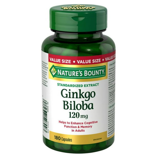 Nature's Bounty Ginkgo Biloba Paquét Économique 180 gélules