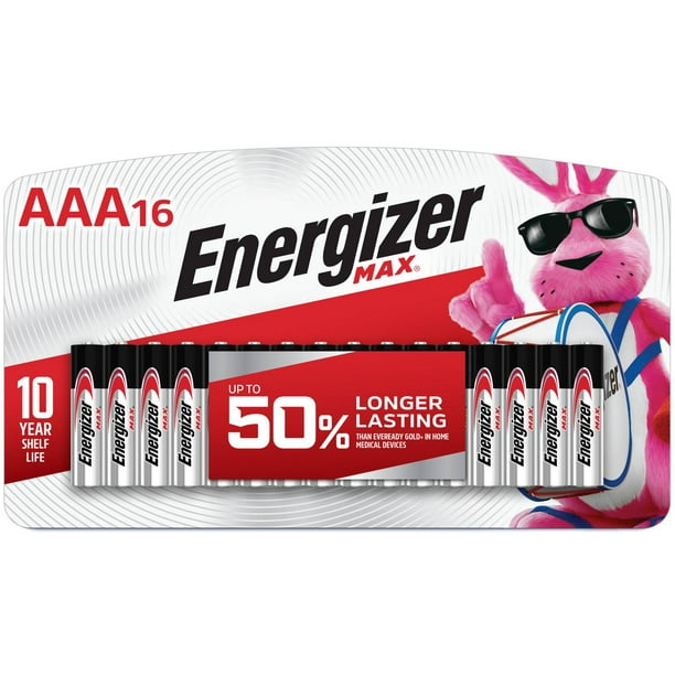 Energizer MAX AAA Alkaline Batteries, 16 Pack, Pack of 16 batteries