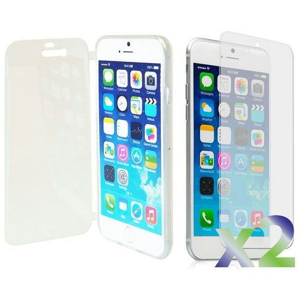 Étui transparent Exian pour iPhone 6 avec couverture avant