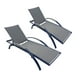 Chaise longue multi positions pour bain de soleil d'Henryka - bleue – image 1 sur 2