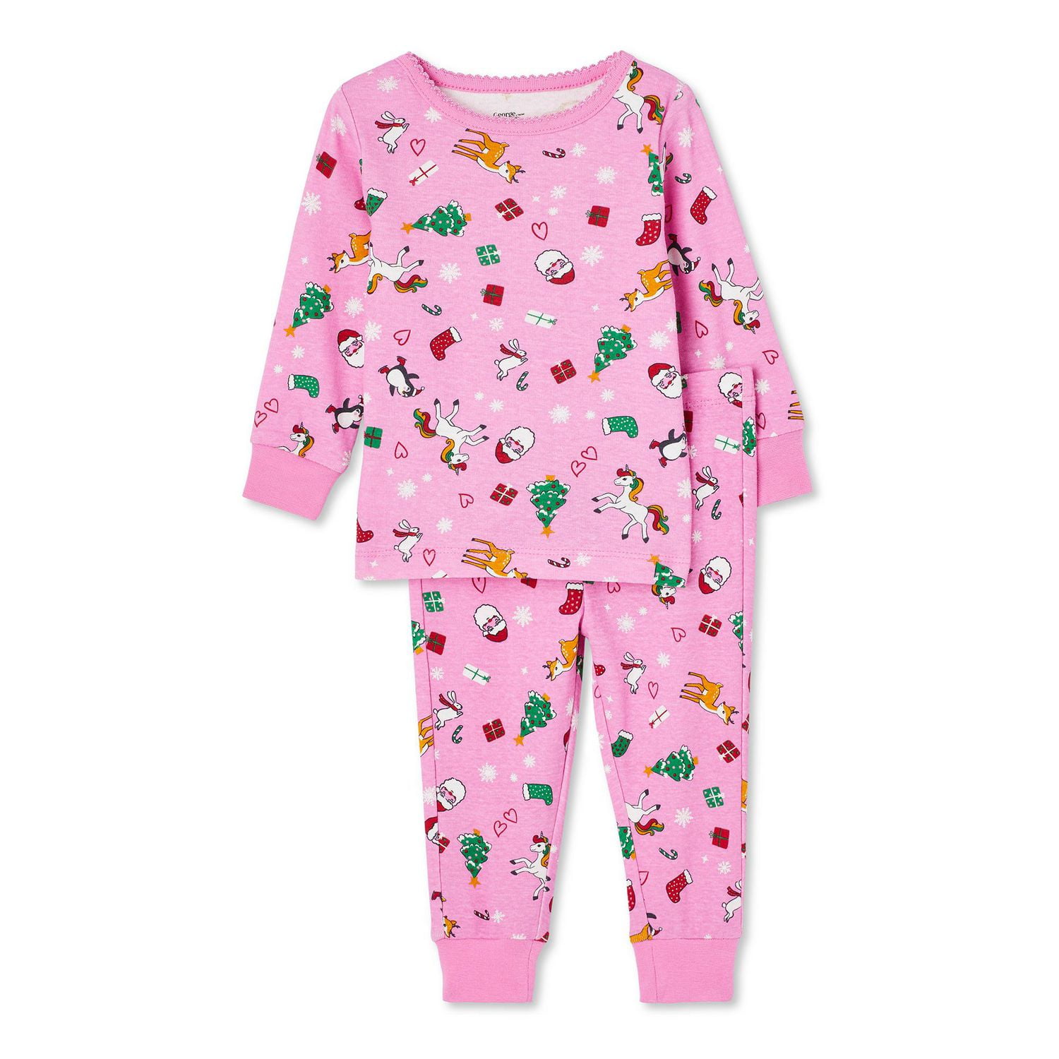 George Baby Girls' Pajama 2-Piece Set, Sizes 6-24 months