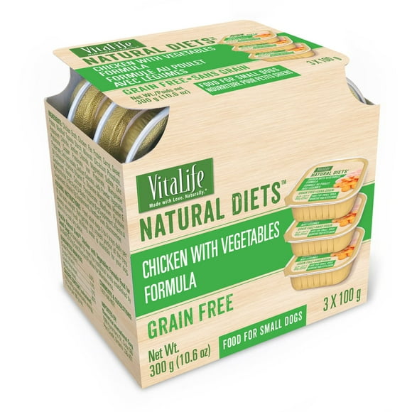 VitaLife Natural Diets Small Dog Food Chicken & Vegetables Grain Free Formula