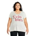 thumbnail image 1 of George Women's Plus V-Neckline Tee, 1 of 6