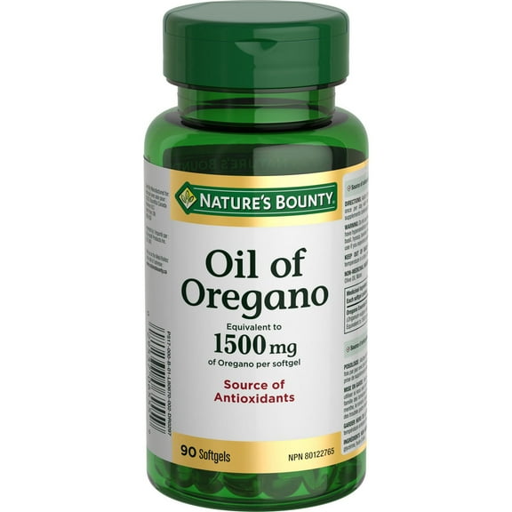 NATURE'S BOUNTY Oil Of Oregano, 1500 mg, Source Of Antioxidants, Softgels 90.0 count