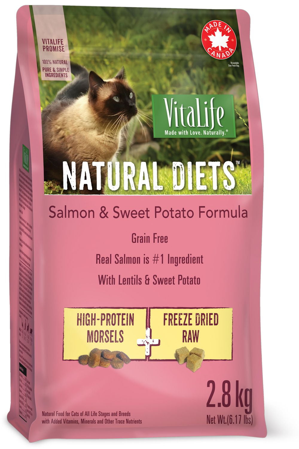 VitaLife Natural Diets CAT Food Salmon & Sweet Potato Grain Free