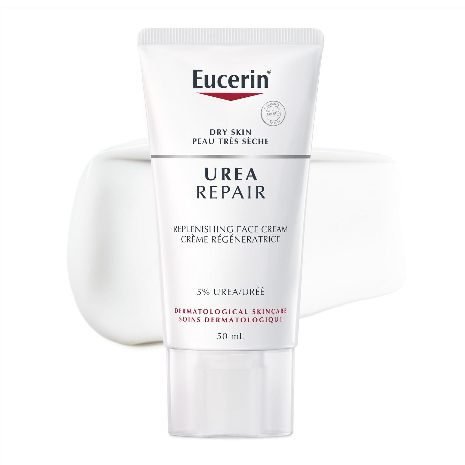 EUCERIN UREA REPAIR Replenishing Face Day Cream with 5% Urea for 48H ...