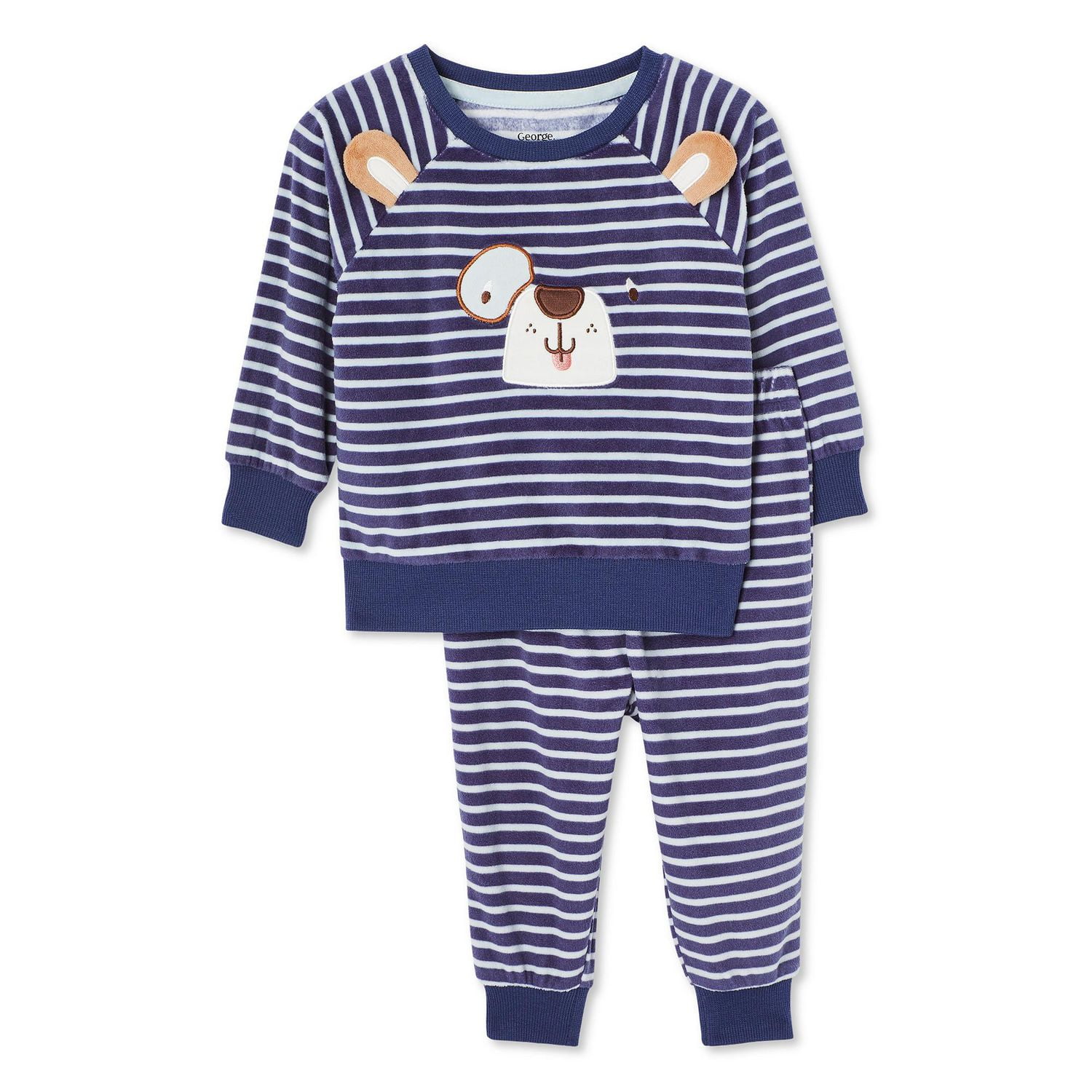 George Baby Boys Fleece Pajama 2 Piece Set Sizes 0 24 months