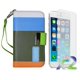 Étui portefeuille d'Exian pour iPhone 6 Plus - bleu, vert et orange – image 1 sur 4