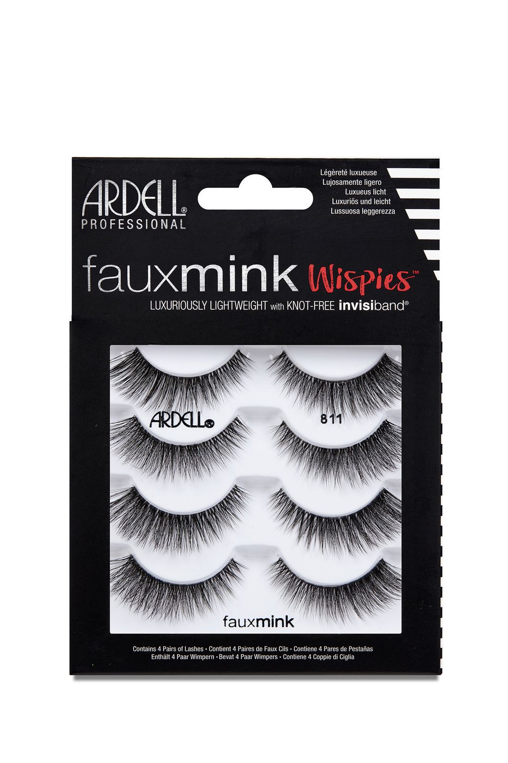 Ardell® Faux Mink Wipeis - 811 Multipack, 4 pairs of eyelashes
