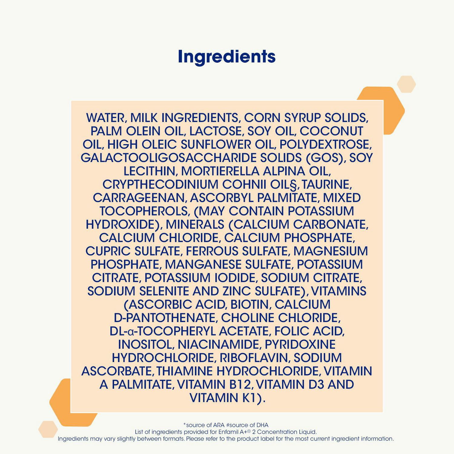 Enfamil enspire ingredients sales list