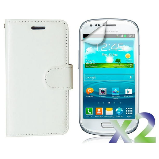 Étui portefeuille Exian en cuir pour Samsung Galaxy S3 Mini