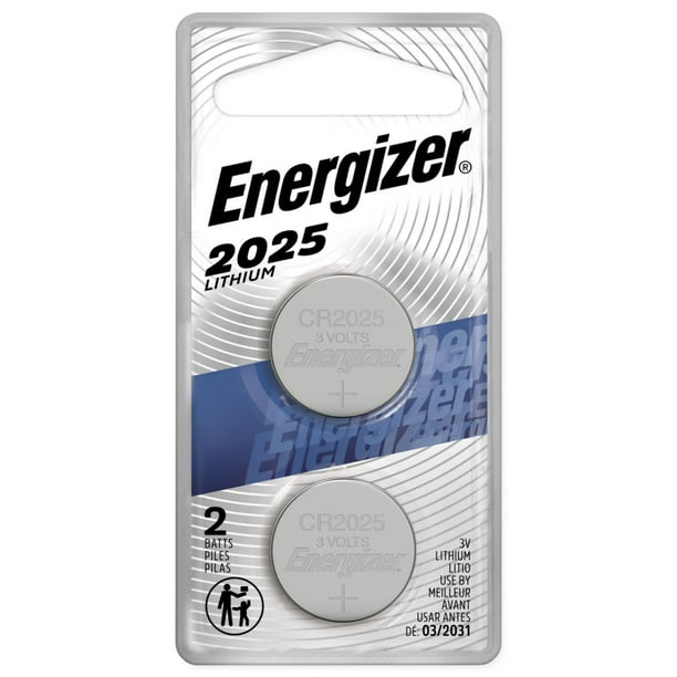 Pile à pile au lithium Energizer 2025, paquet de 2 Pile miniature au  lithium emba 