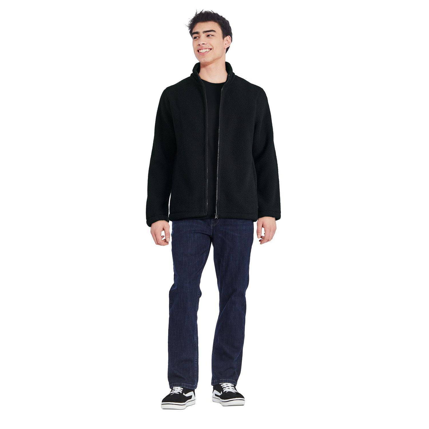 George Men's Faux Shearling Zip-Up Jacket