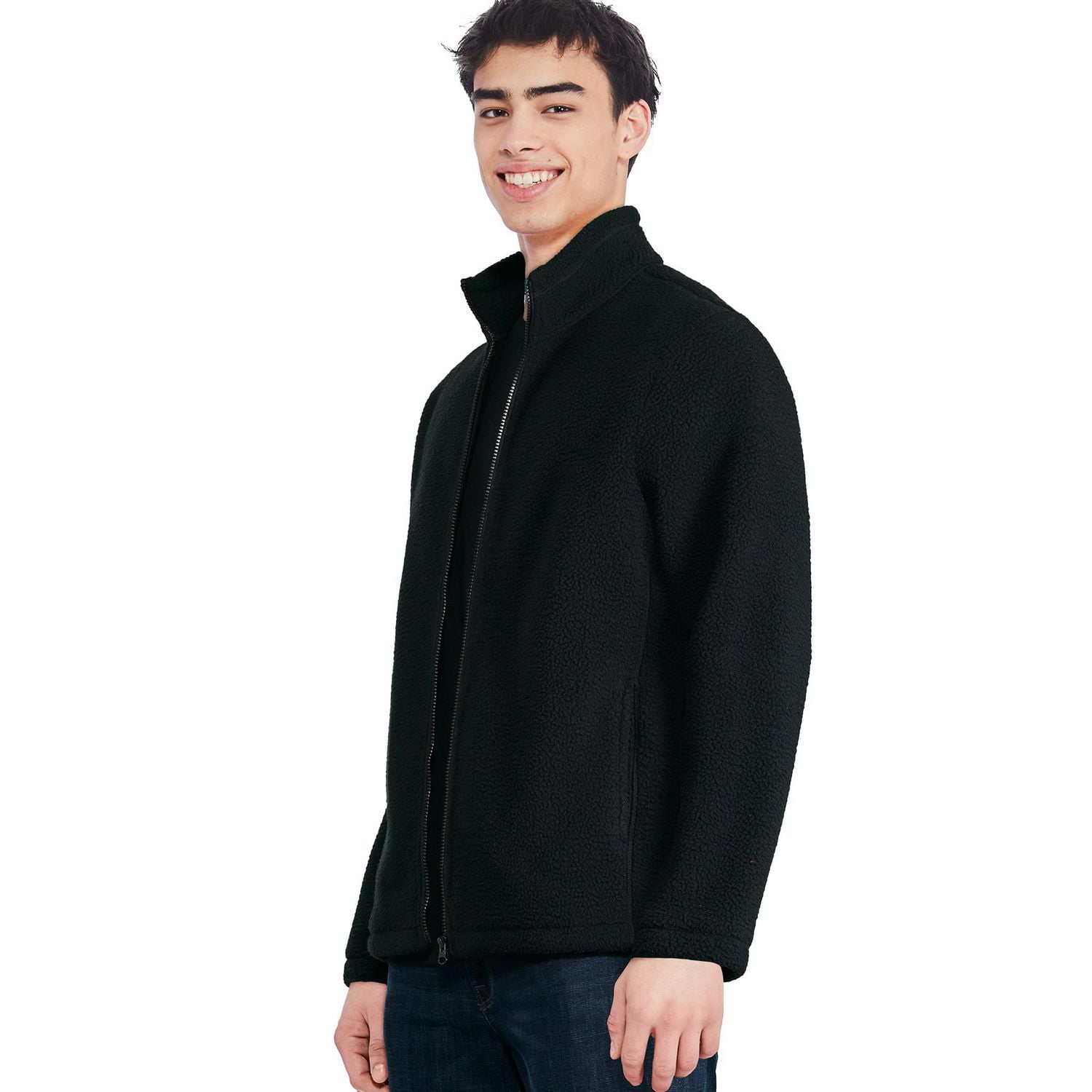 George Men's Faux Shearling Zip-Up Jacket