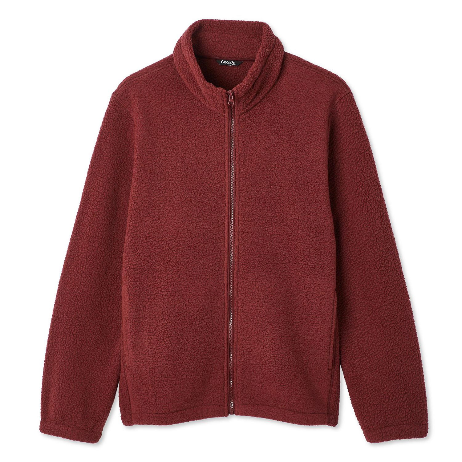 Manteau zippé en fausse peau de mouton George pour hommes