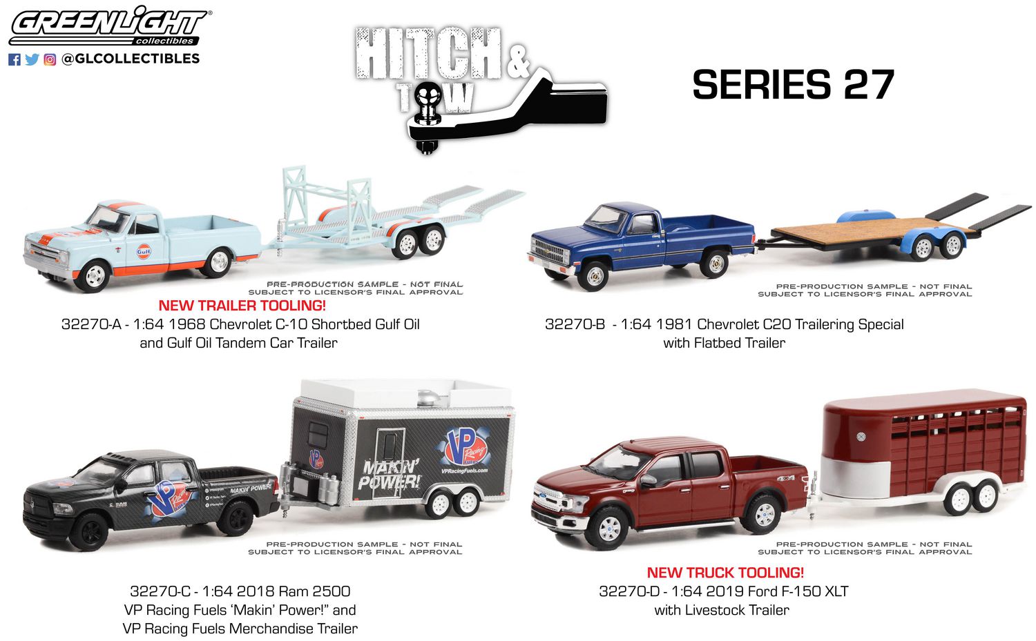 Greenlight Collectibles Hitch and Tow Series - Troy's Toys