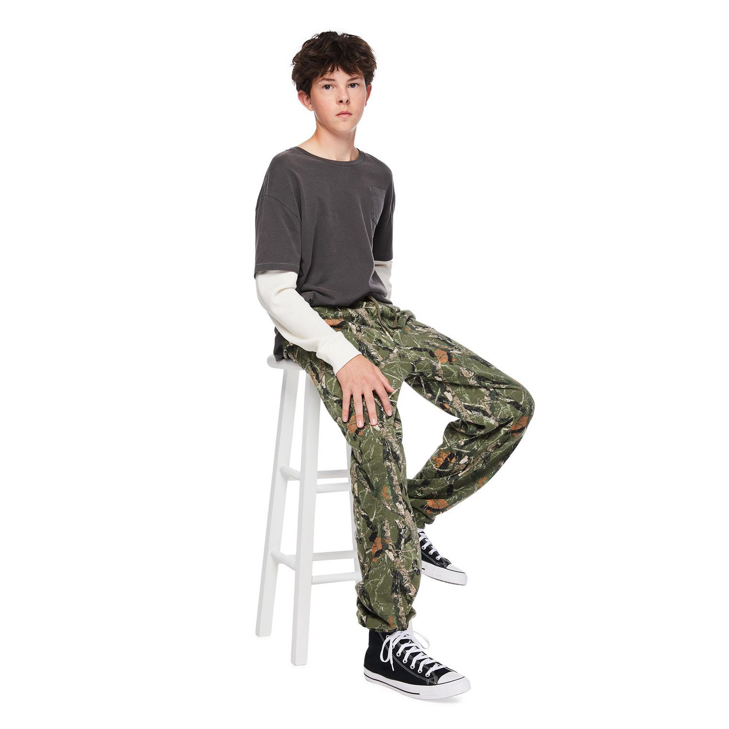 Jackson Boys' Washed Long Sleeve Fooler Tee