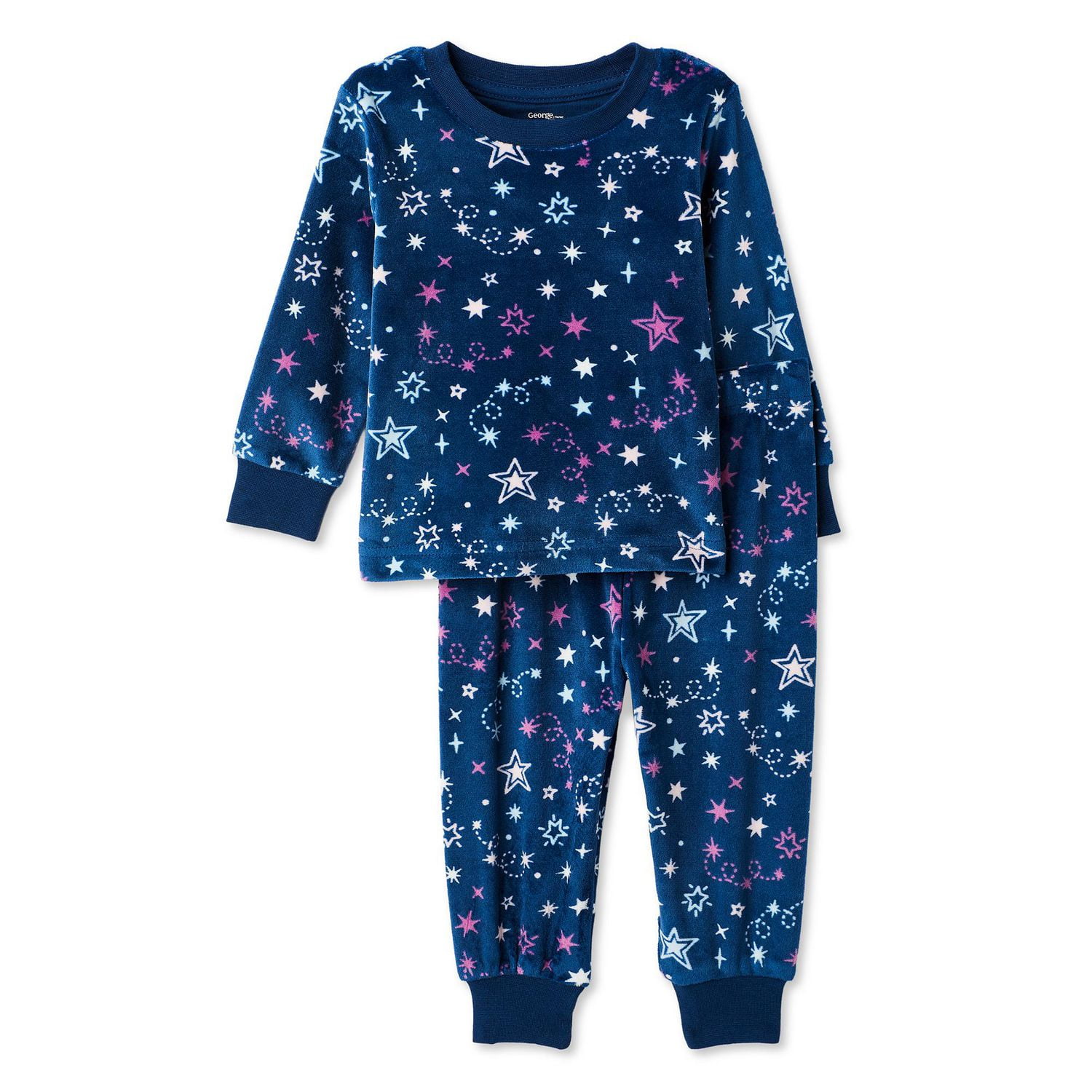 Pyjama 2 pièces en velours George pour bébés filles