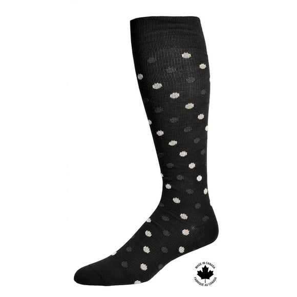 Paramedic Compression Socks Polka Dots for Men 15-20 mmHg - Large, Stylish Knee-High Polka Dots, Paramedic Compression Socks For Men, 15-20 mmHg