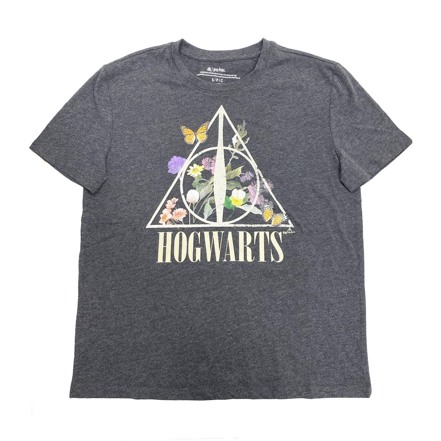 Harry Potter Ladies Hogwarts Floral Short Sleeve T-Shirt