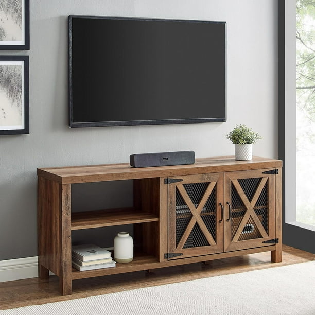 58 Industrial Farmhouse TV Stand - Rustic Oak 