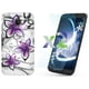 Étui Exian pour Moto X2 à motif floral - blanc et violet – image 1 sur 1