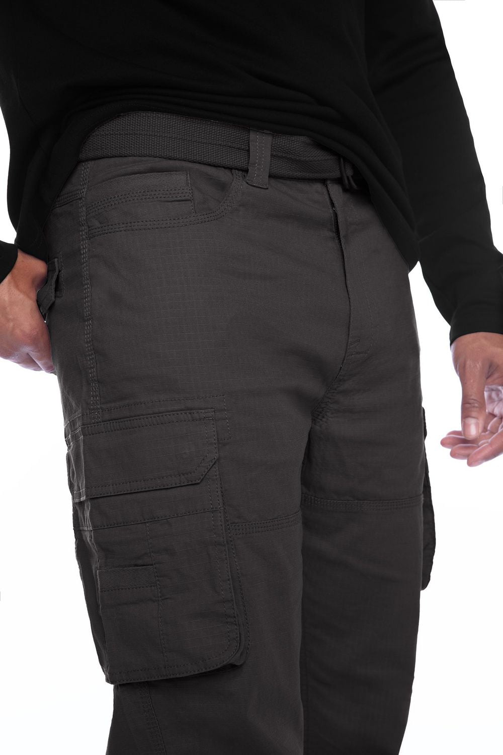 Jeaniologie ™ Men's Belted Cargo Pant - Charcoal