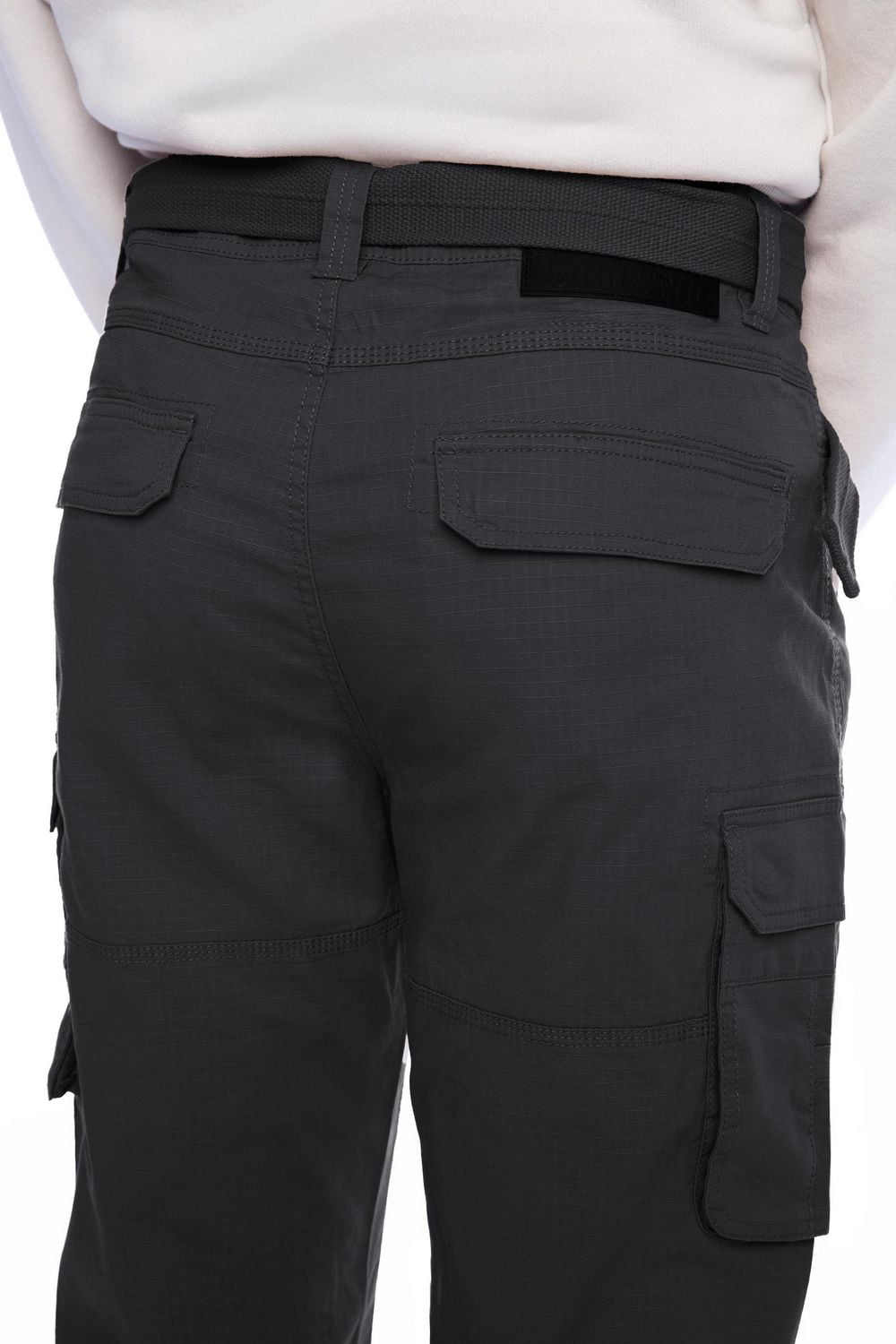 Jeaniologie ™ Men's Belted Cargo Pant - Charcoal