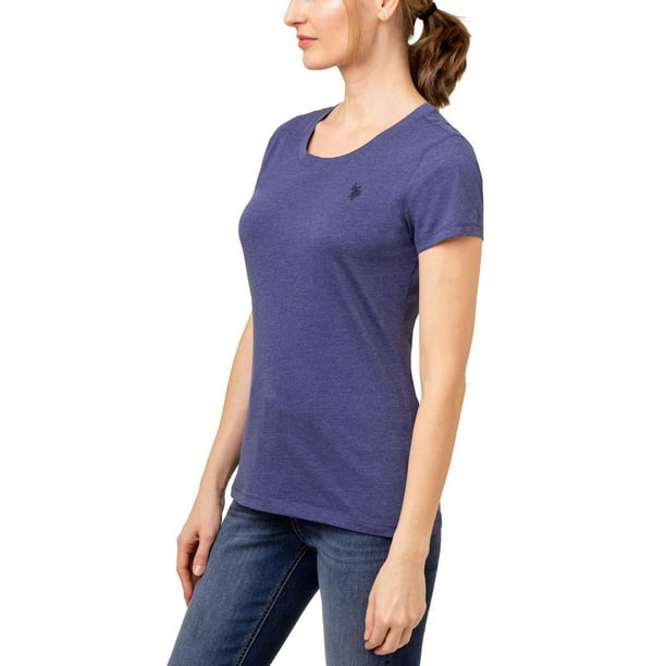 US Polo Assn. Women's 2 Pack Built Up scoopneck and elasticized