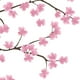 Rideau de douche en tissu cerisier en fleurs de Hometrends Rideau de douche en tissu – image 3 sur 6