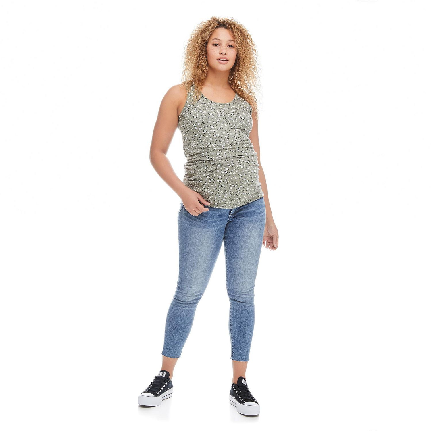 Débardeur aux côtés ruchés Paisley Sky Maternité Tailles P-TTG