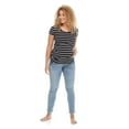 thumbnail image 1 of Paisley Sky Maternity Short Sleeve V-Neckline Tee, 1 of 6