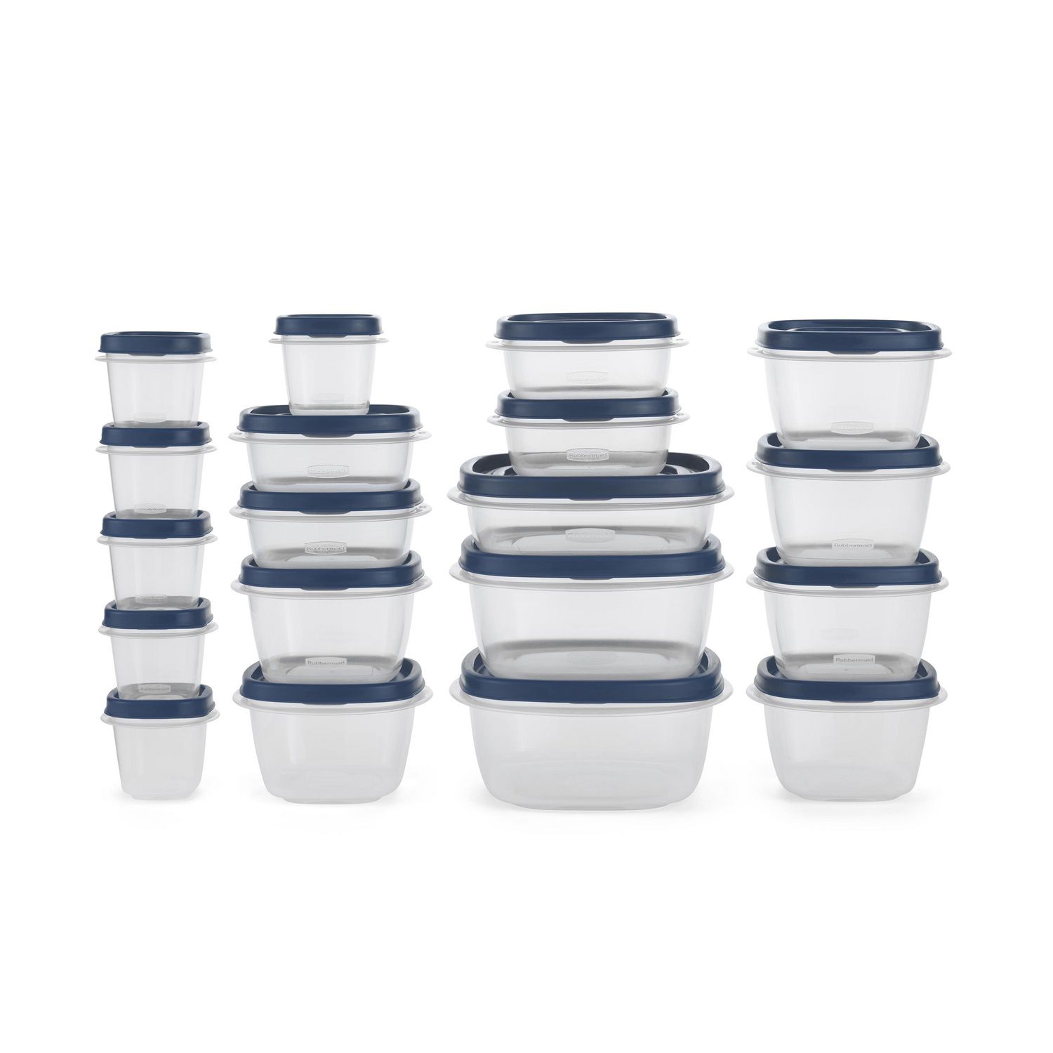 Rubbermaid EasyFindLids Food Storage Containers, 42-Piece, Insignia Blue,  Special-Edition Insignia Blue