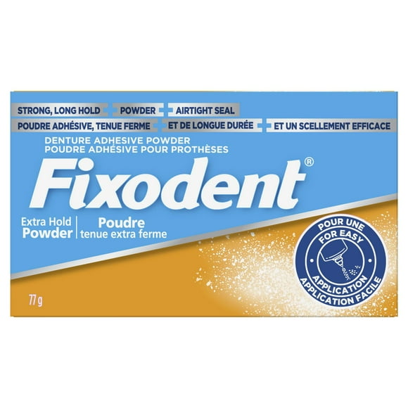 Fixodent Extra Hold Denture Adhesive Powder, 77 g