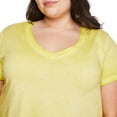 thumbnail image 4 of No Boundaries Plus Women's Boxy V-Neckline Tee, 4 of 6