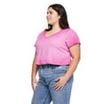 thumbnail image 2 of No Boundaries Plus Women's Boxy V-Neckline Tee, 2 of 6