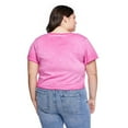 thumbnail image 3 of No Boundaries Plus Women's Boxy V-Neckline Tee, 3 of 6