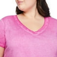 thumbnail image 4 of No Boundaries Plus Women's Boxy V-Neckline Tee, 4 of 6