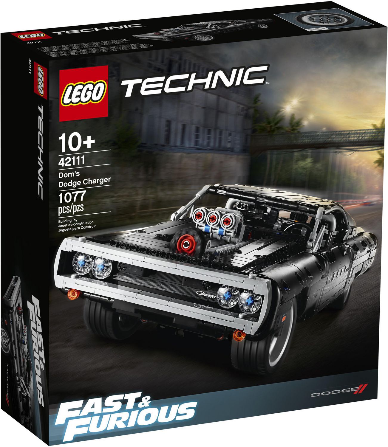 LEGO Technic Dom’s Dodge Charger (42111) Toy Building Kit (1,077 Pieces)