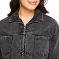 thumbnail image 4 of No Boundaries Women's Cropped Denim Jacket, 4 of 6
