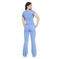 thumbnail image 3 of No Boundaries Women's Pointelle Tee 2-Piece Set, 3 of 6