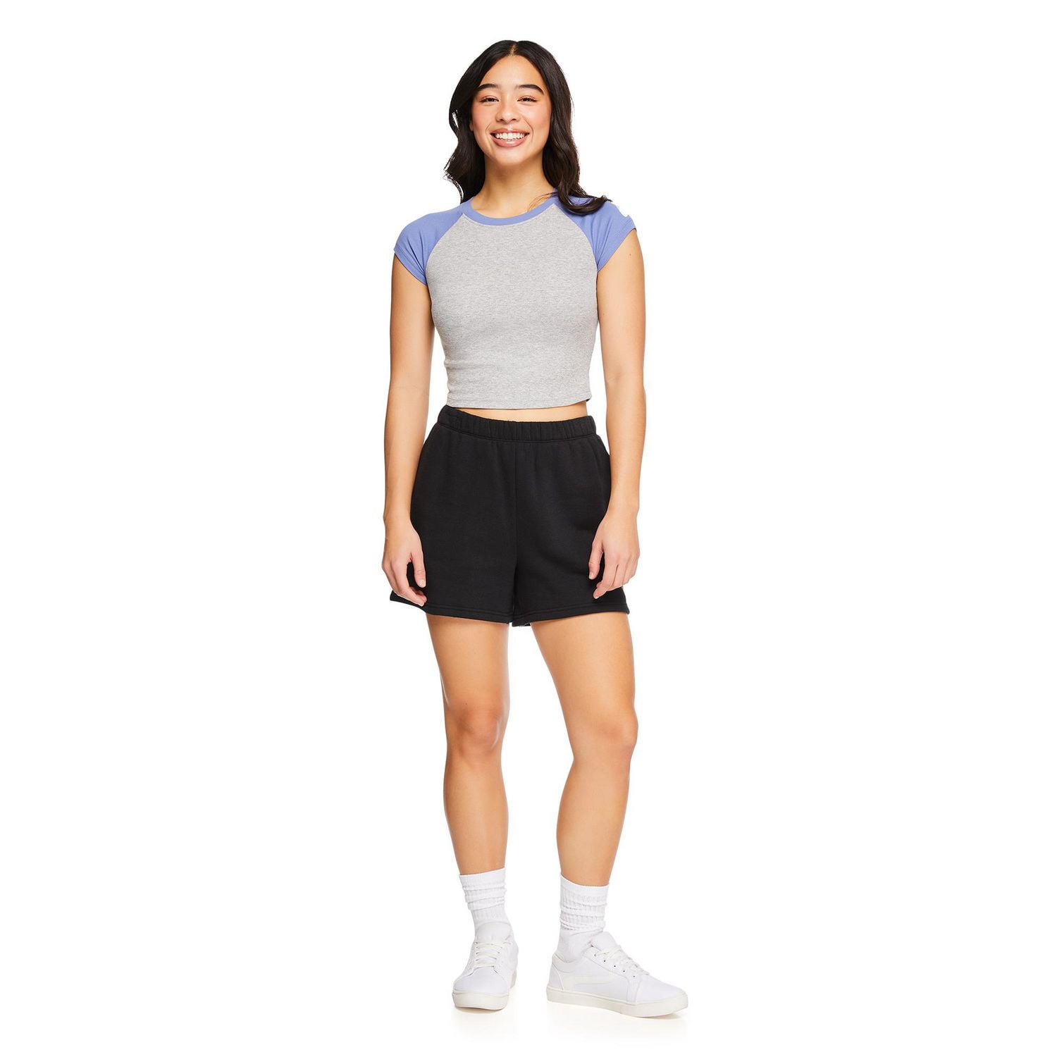 No Boundaries Women's Raglan Baby Tee