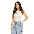 thumbnail image 2 of No Boundaries Women's Raglan Baby Tee, 2 of 6