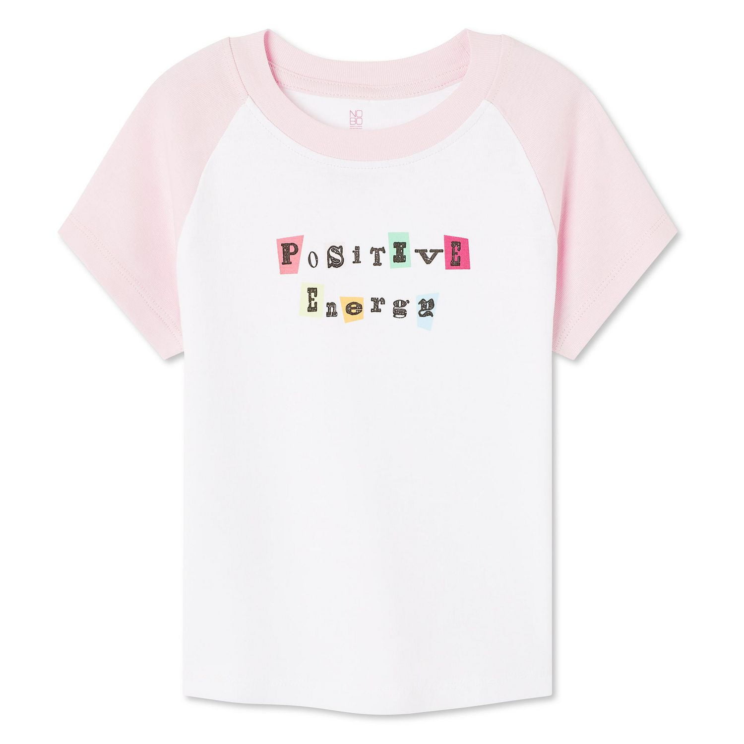No Boundaries Women's Raglan Baby Tee